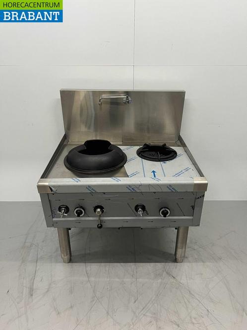 Table wok en acier inoxydable wok cooker 2 brûleurs 100 cm, Zakelijke goederen, Horeca | Overige, Verzenden