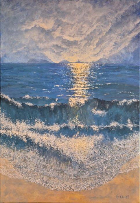 Grzegorz Gust - Pamitka z wakacji, Antiek en Kunst, Kunst | Schilderijen | Modern