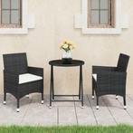 vidaXL Ensemble de bistro de jardin 3 pcs poly rotin et, Jardin & Terrasse, Ensembles de jardin, Verzenden, Neuf