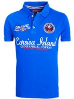 Geographical Norway Polo Shirt Kobalt Corsica Island Kulampo, Vêtements | Hommes, Verzenden