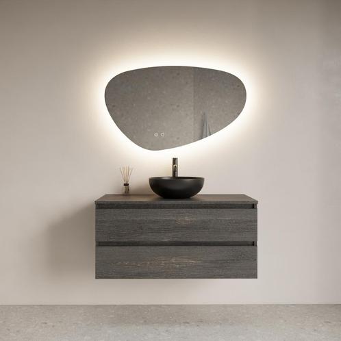 Spiegel Gliss Design Trendy Organisch LED Verlichting 150cm, Doe-het-zelf en Bouw, Sanitair, Bad, Nieuw, Ophalen of Verzenden
