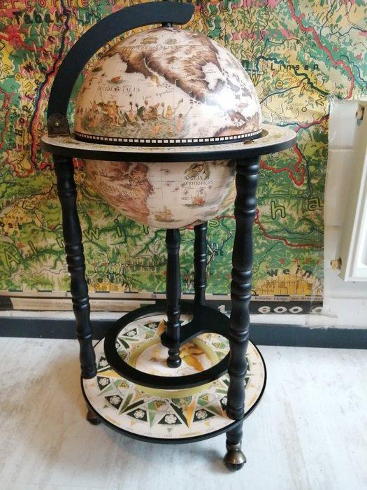 Globe bar - Hout - Globebar Barglobe, Antiquités & Art, Curiosités & Brocante