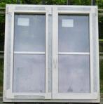 pvc raam , chassis , venster 119 x 126 wit / zwart ral 9011, 75 tot 150 cm, Kunststof, Raamkozijn, Nieuw