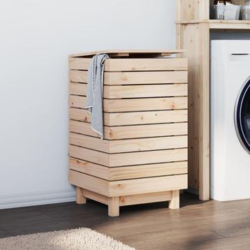 vidaXL Wasmand 44x44x76 cm massief grenenhout, Huis en Inrichting, Verzenden, Nieuw
