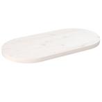 vidaXL Tafelblad ovaal 80x40x2,5 cm massief grenenhout wit, Verzenden, Nieuw