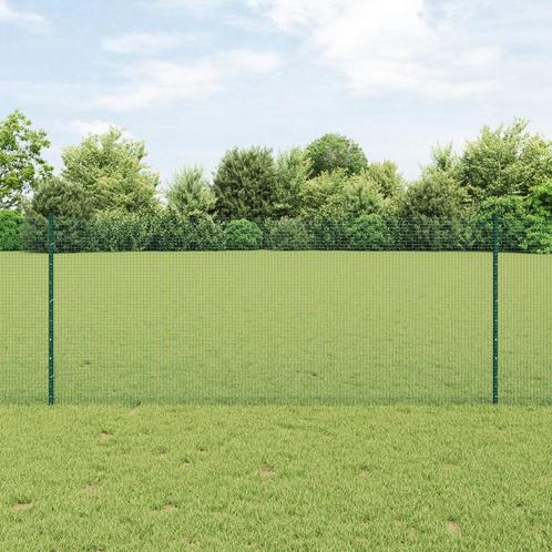 vidaXL Tuinhek Set 2 Stuks Groen Metaal 10 x 1 m Duurzaam, Tuin en Terras, Tuinhekken en Hekwerk, Nieuw, Verzenden