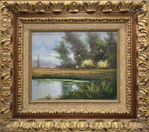 Joan Vila Puig (1890-1963) - Paseo entre flores, Antiek en Kunst, Kunst | Schilderijen | Klassiek