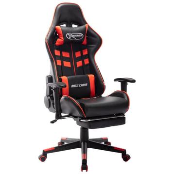 Gamestoel met Voetsteun Zwart/Rood | Retour Deal | -40% beschikbaar voor biedingen