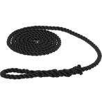 6mm x 1,5m Fenderlijn met Lus 3-Strengs Polyester Zwart, Watersport en Boten, Accessoires en Onderhoud, Ophalen of Verzenden, Nieuw