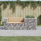 vidaXL Tuinbank met schanskorf massief grenenhout, Verzenden, Nieuw