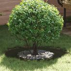 vidaXL Platte boomring Olijfgroen Ø40 / 70 cm Staal, Tuin en Terras, Bloempotten, Verzenden, Nieuw