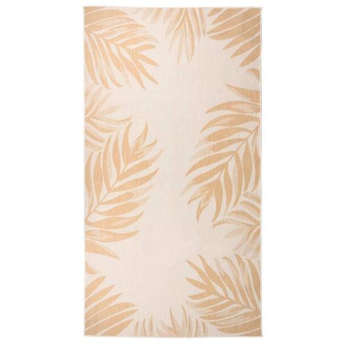 vidaXL Buitenkleed met bladpatroon platgeweven 80x150 cm, Huis en Inrichting, Stoffering | Tapijten en Vloerkleden, Nieuw, Verzenden