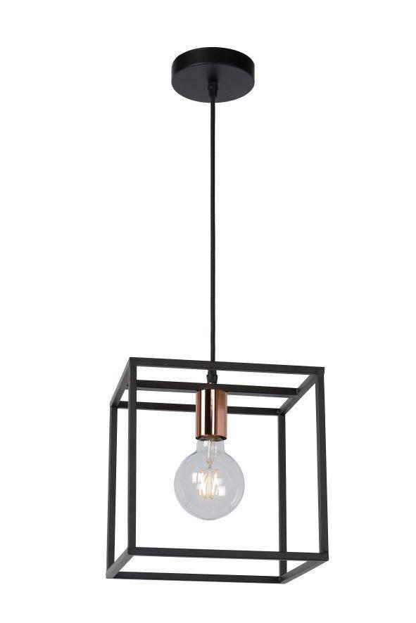 Hanglamp Lucide ARTHUR -  - 1xE27 - Zwart -, Maison & Meubles, Lampes | Suspensions, Envoi