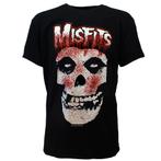Misfits Bleeding Skull Band T-Shirt Zwart - Officiële
