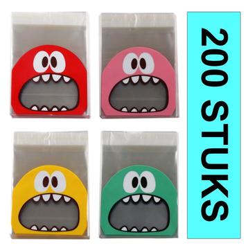 Fako Bijoux® - 200x Monster Uitdeelzakjes - Cellofaan disponible aux enchères