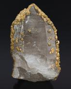 STIJLVOL! asgrijze bergkristal bedekt met sideriet- en, Verzamelen