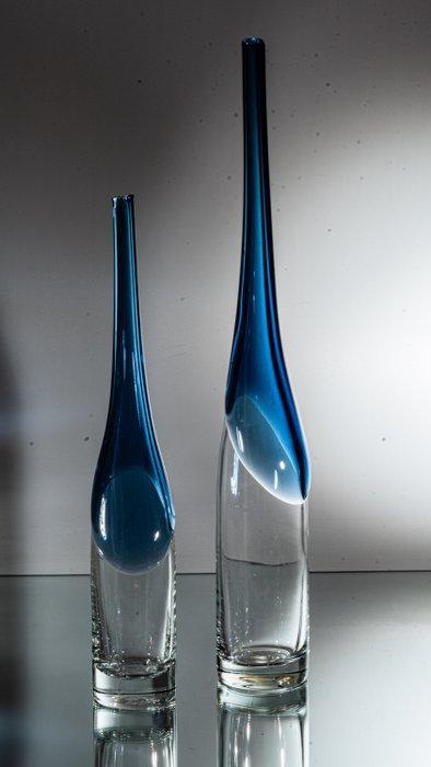 Bohemia - Vase (2) - Deux objets de vase - hauteur 44,5 et, Antiek en Kunst, Antiek | Glaswerk en Kristal