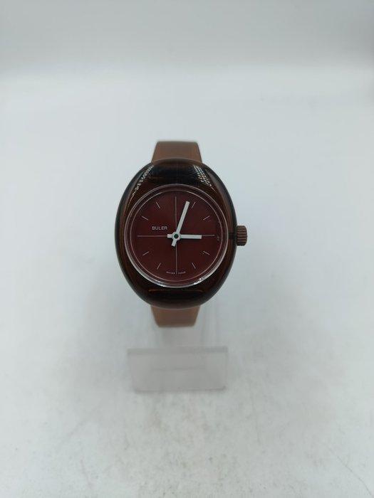 Buler - Vintage Armbanduhr mit transparentem Gehäuseboden, Handtassen en Accessoires, Horloges | Heren