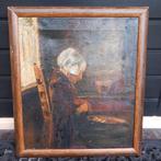 Simon Duiker (1874-1941) - Aardappels schillen.