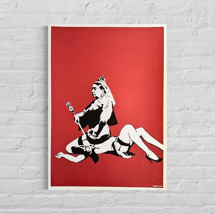 Genummerde Editie BANKSY Queen Vic, Antiek en Kunst, Kunst | Litho's en Zeefdrukken, Verzenden
