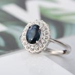 Zonder minimumprijs - Ring Zilver - 1.00ct. tw. Saffier