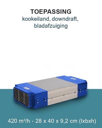 PuriVent DOMINO filter voor kookplaat met ingebouwde afzuigi, Verzenden