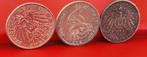 Duitsland. Deutsches Reich. Historical set of 3 x Silver, Postzegels en Munten