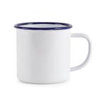 Mokken | Geëmailleerd Staal | Wit/Blauw | 35cl | 6 Stuks |, Verzenden, Nieuw in verpakking