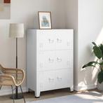 vidaXL Opbergkast industrieel 75x40x115 cm metaal wit, Huis en Inrichting, Verzenden, Nieuw