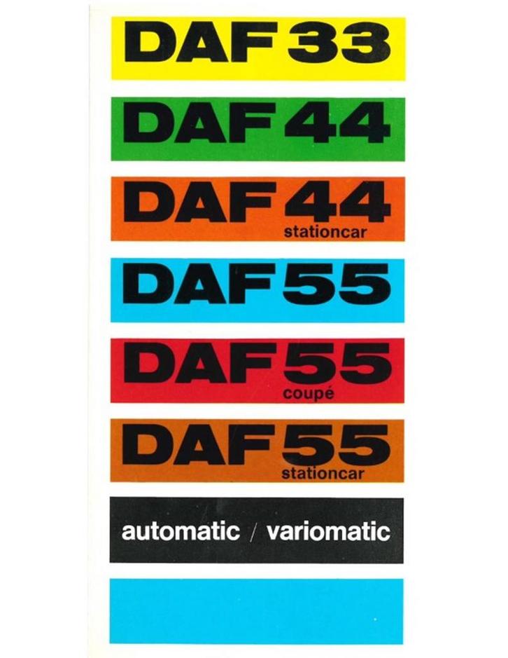 1969 DAF PROGRAMMA VARIOMATIC BROCHURE NEDERLANDS, Livres, Autos | Brochures & Magazines