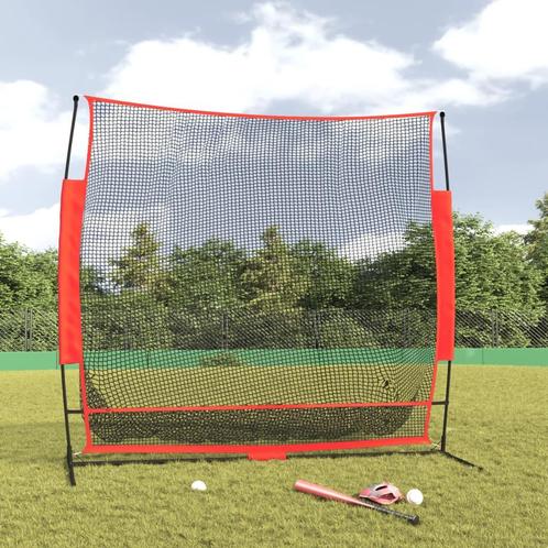 vidaXL Honkbalnet draagbaar 215x107x216 cm polyester zwart, Sport en Fitness, Honkbal en Softbal, Nieuw, Verzenden