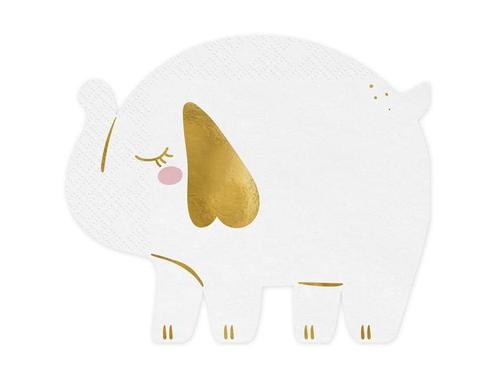 Olifant Servetten 16cm 12st, Hobby en Vrije tijd, Feestartikelen, Nieuw, Verzenden