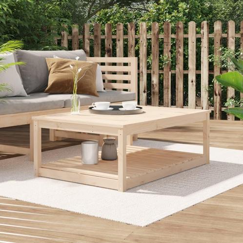 vidaXL Table de jardin 121x82,5x45 cm bois massif de pin, Jardin & Terrasse, Ensembles de jardin, Neuf, Envoi
