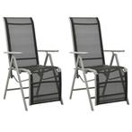 Tuinstoelen Verstelbaar - Zilverkleurig | Tweede Kansje |..., Tuin en Terras, Verzenden, Nieuw, Textileen