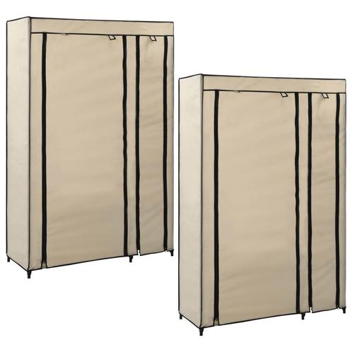 vidaXL Kledingkasten opvouwbaar 2 st 110x45x175 cm stof, Huis en Inrichting, Kasten | Kleerkasten, Nieuw, Verzenden