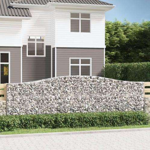 vidaXL Schanskorf gewelfd 400x30x120/140 cm gegalvaniseerd, Tuin en Terras, Bloempotten, Nieuw, Verzenden