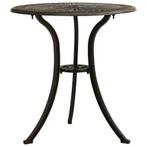 vidaXL Table de jardin Bronze 62x62x65 cm Aluminium, Verzenden