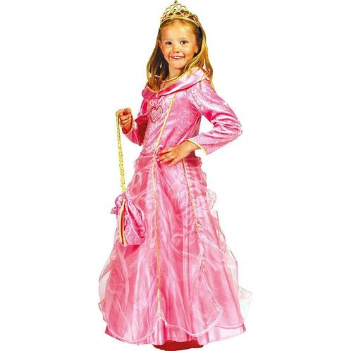 verkleedkleding -carnaval - prinses bella - roze - maat 128, Kinderen en Baby's, Carnavalskleding en Verkleedspullen, Verzenden