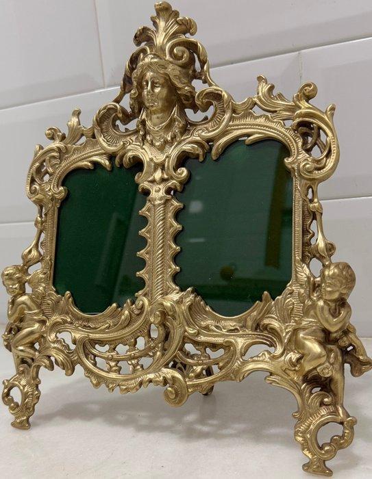 Cadre photo - Bronze doré, Antiquités & Art, Curiosités & Brocante