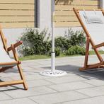 vidaXL Parasolvoet 40x40x32 cm gietijzer wit, Verzenden, Nieuw