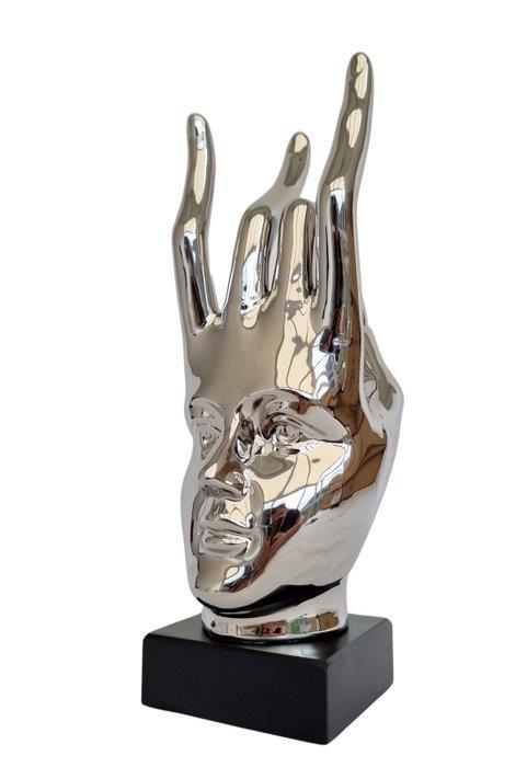 Sculpture, Talk to the hand - 38 cm - Céramique, Antiquités & Art, Art | Objets design