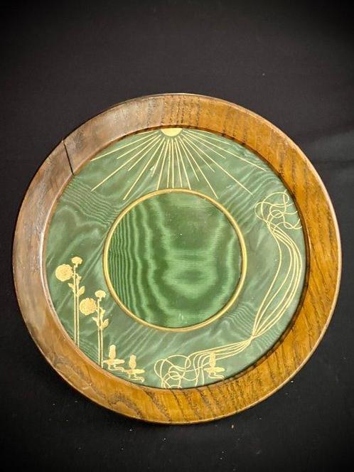 Fotolijst - Glas, Hout, Zijde - Raamwerk van de Art Nouveau, Antiek en Kunst, Kunst | Designobjecten