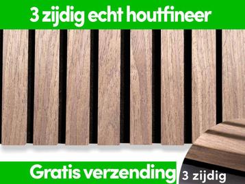 3 zijdig akoestische wandpanelen - akupanel - Walnoot Hout