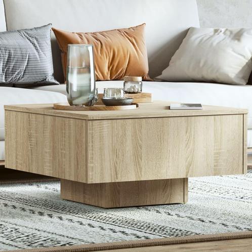 vidaXL Salontafel 60x60x31,5 cm bewerkt hout sonoma, Huis en Inrichting, Tafels | Salontafels, Nieuw, Verzenden
