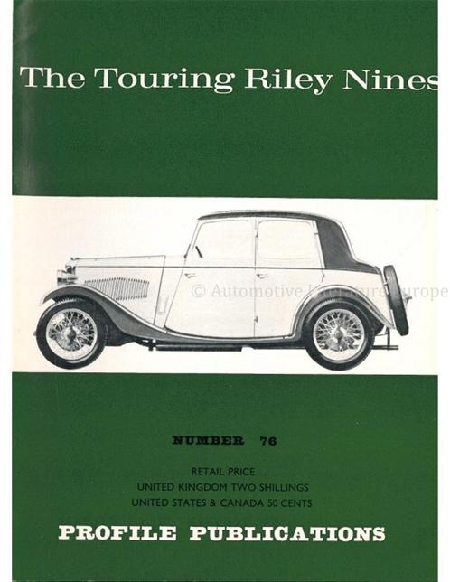 THE TOURING RILEY NINES (PROFILE PUBLICATIONS 76), Livres, Autos | Livres