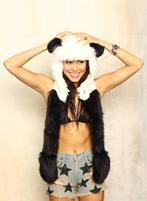 Hood Panda Muts met Sjaal Wanten en Oortjes Faux Fur Zwart W, Kleding | Dames, Ophalen of Verzenden, Nieuw