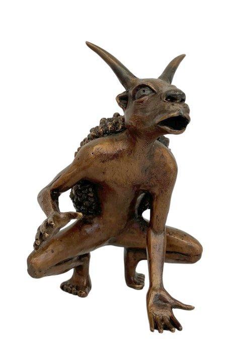 Beeldje - Crazy alien - Brons, Antiek en Kunst, Kunst | Designobjecten