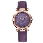 Fako® - Horloge - Stars - PU Suède - Ø 34mm - Paars, Handtassen en Accessoires, Horloges | Dames, Verzenden, Nieuw