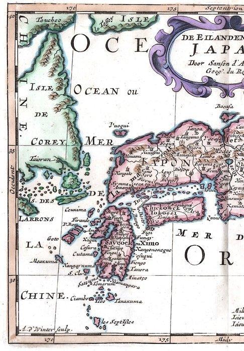 Azië - Japan, Korea; De La Croix - De Eilanden van Japan -, Boeken, Atlassen en Landkaarten