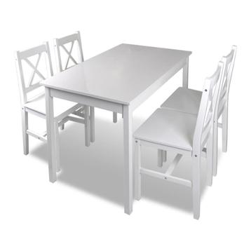 Kleine Witte Eethoek | Retour Deal | Ideaal voor Studio!, Verzenden